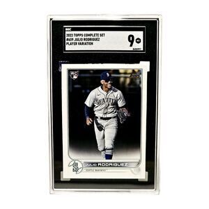 Julio Rodriguez RC MINT 9 SGC Player Variation #659 Topps Complete Set 2022!